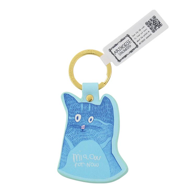Arthouse Unlimited Miaow For Now Cat Keyring By Penny Black