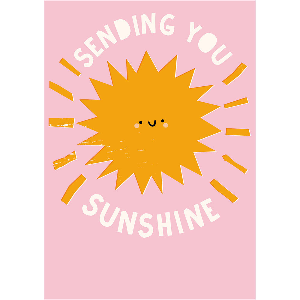 Sending You Sunshine Pink Background Card from Penny Black