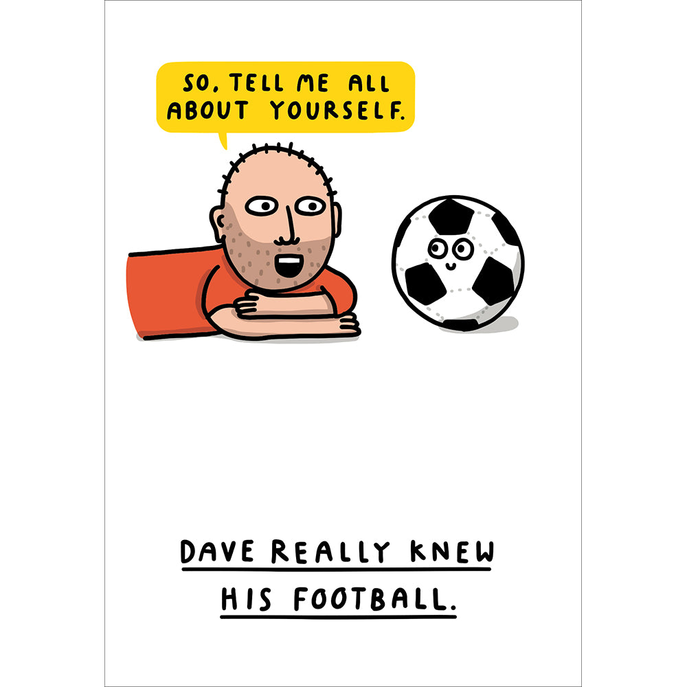 Knew His Football Funny Card by penny black