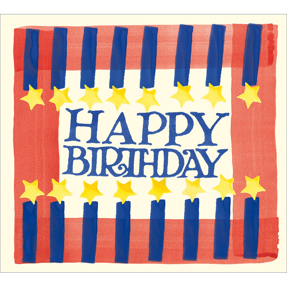 Blue Star Candles Emma Bridgewater Happy Birthday Card from Penny Black