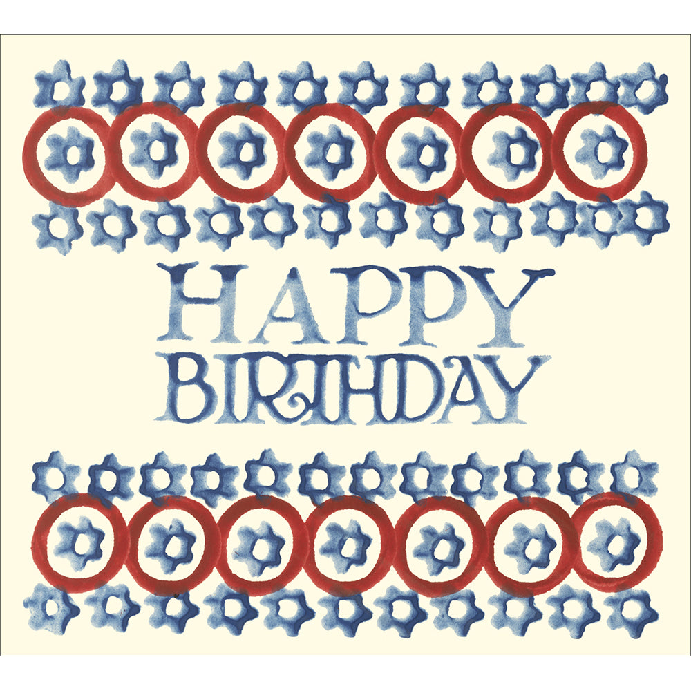 Painted Blue Flowers Emma Bridgewater Happy Birthday Card from Penny Black