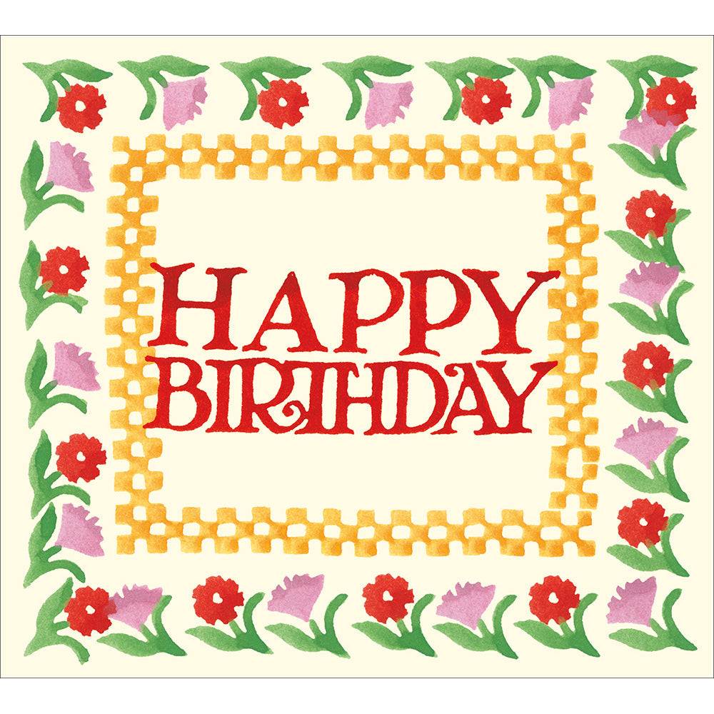 Yellow Framed Flowers Emma Bridgewater Birthday Card from Penny Black