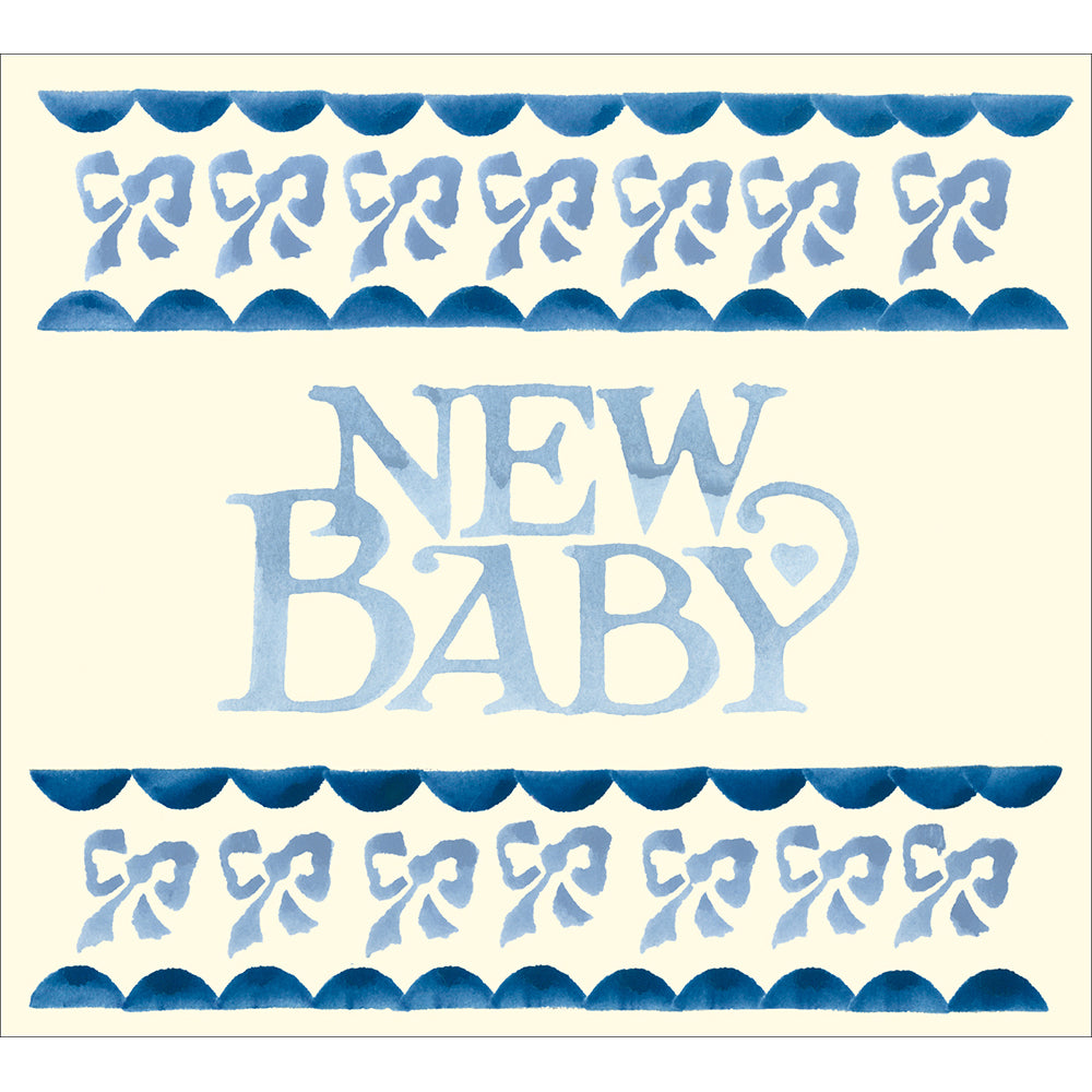 Blue Bows Emma Bridgewater New Baby Card By Penny Black