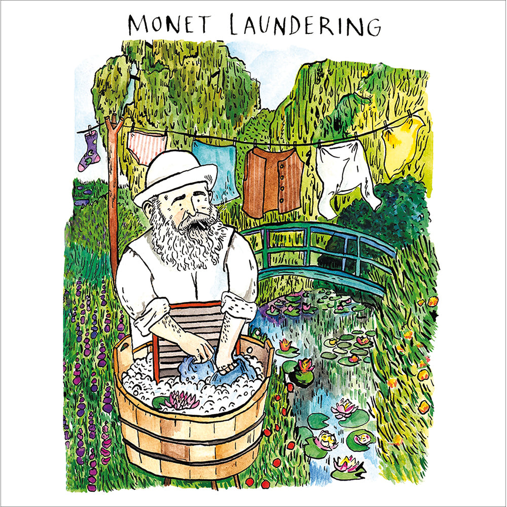 Monet Laundering Funny Card By Penny Black