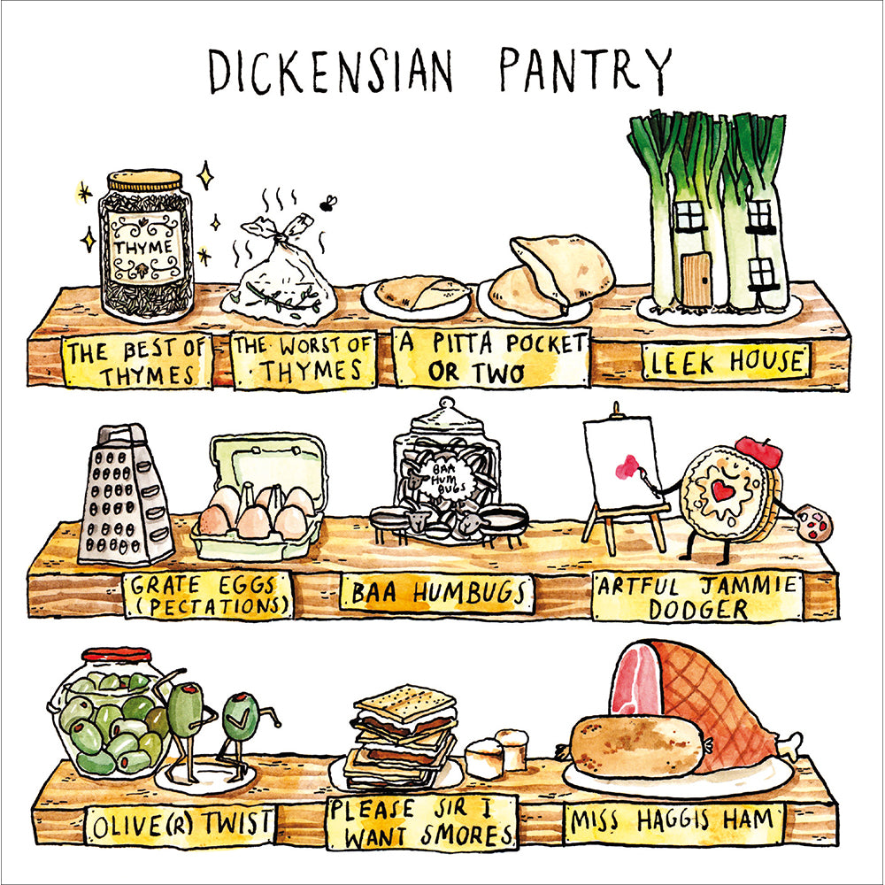 Dickensian Pantry Funny Card By Penny Black