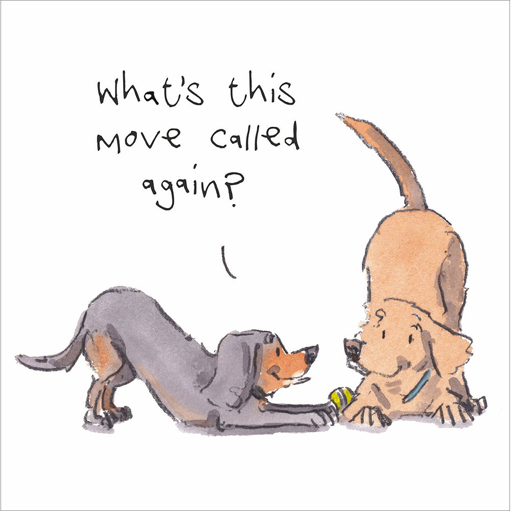 Yoga Downward Dog Funny Card from Penny Black