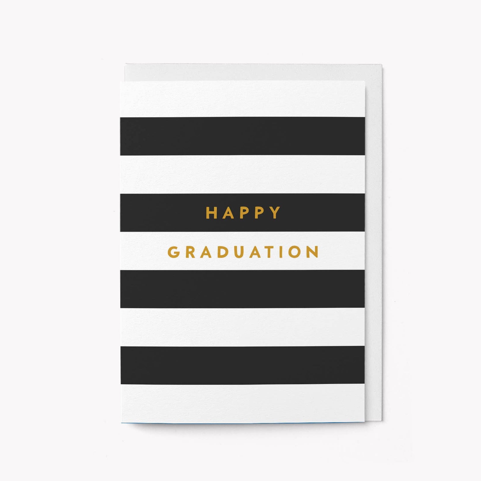 Happy Graduation Monochrome Stripes Card by graphic factory at penny black
