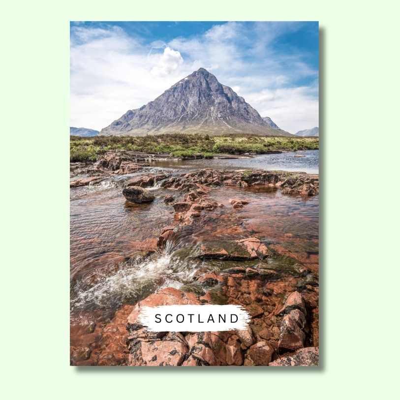 Buachaille Etive Mor Glencoe Scottish Postcard by penny black