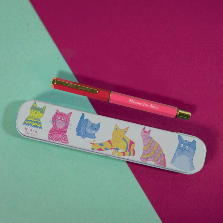 Arthouse Unlimited Miaow For Now Pen Gift Tin By Penny Black