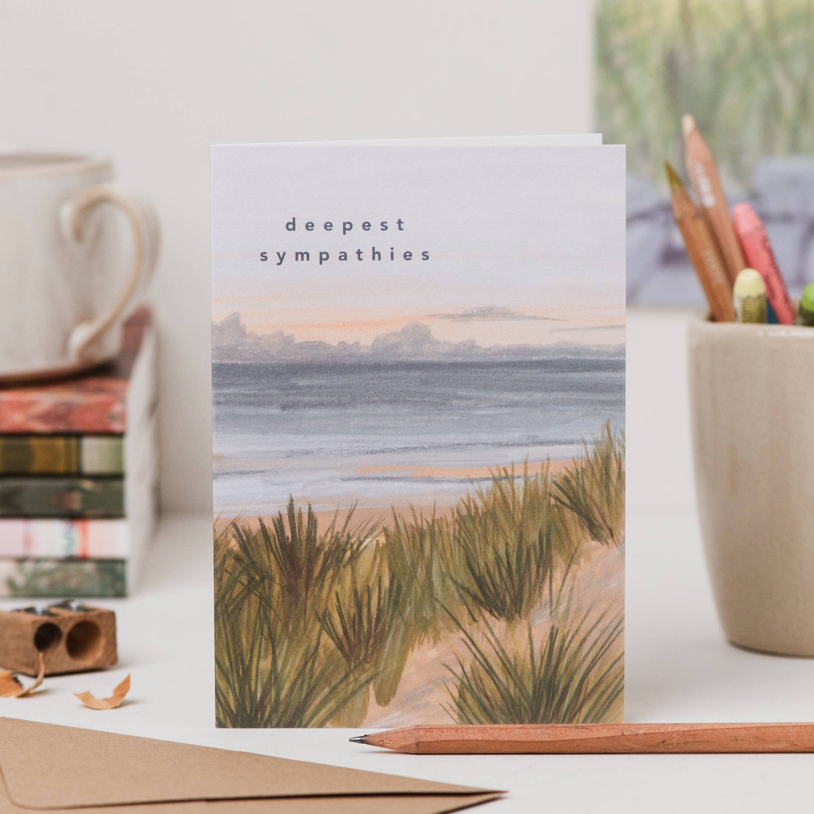 Beach Deepest Sympathies Card by joy jen studio at penny black
