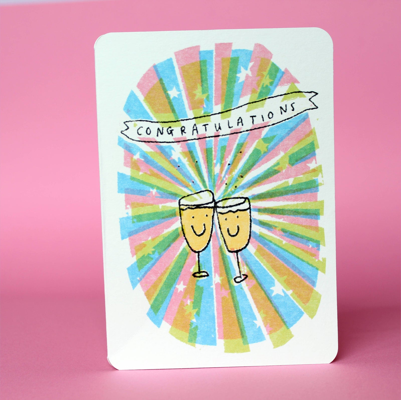 Dazzling Fizz Congratulations Card by laura skilbeck at penny black