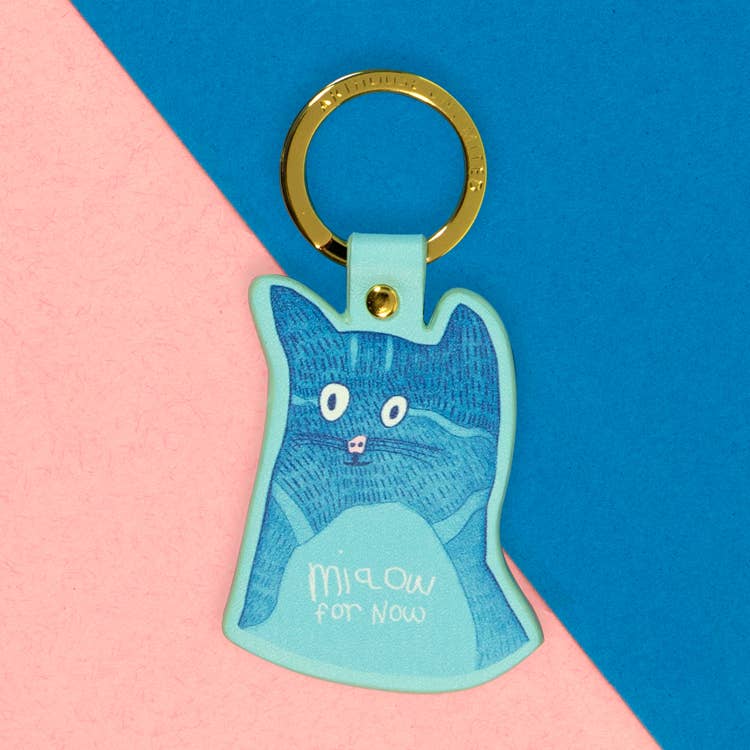 Arthouse Unlimited Miaow For Now Cat Keyring By Penny Black