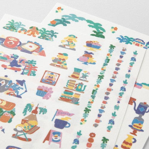 Yuru Log Decoration Stickers Set - Coffee Shop