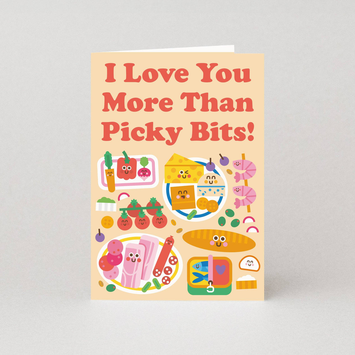 I love You More Than Picky Bits Funny Valentines Card by penny black