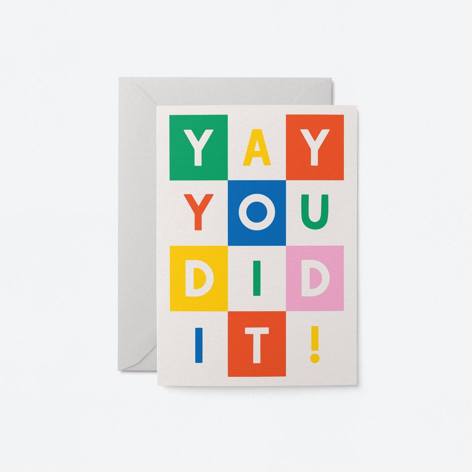 Yay You Did It Primary Blocks Congratulations Card by graphic factpry at penny black