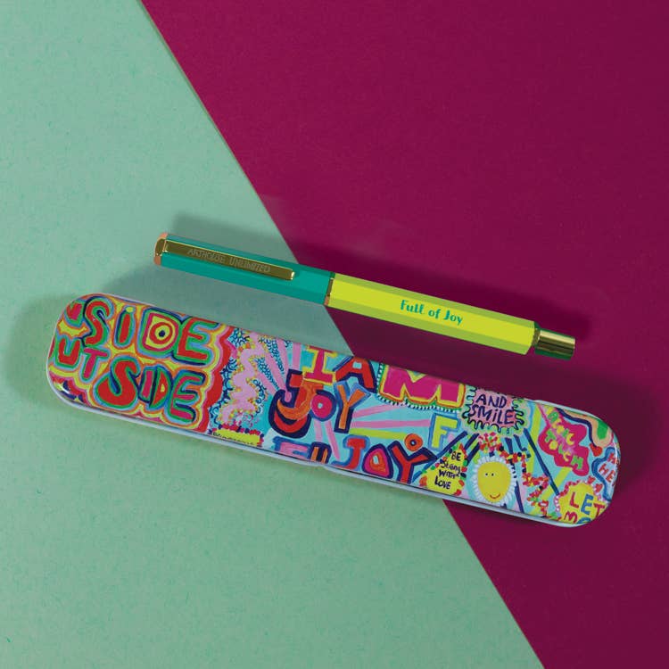 Arthouse Unlimited Full Of Joy Pen Gift Tin By Penny Black
