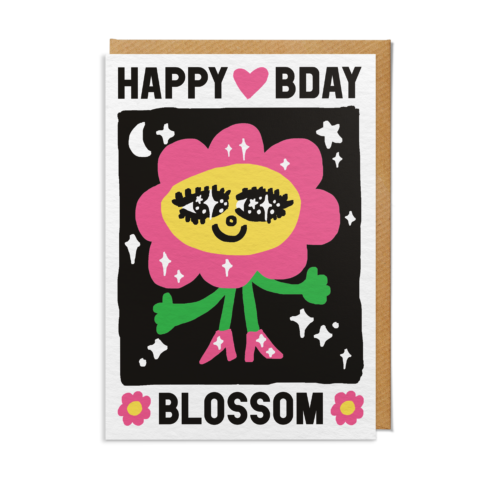 Smiling Blossom Flower Birthday Card by penny black