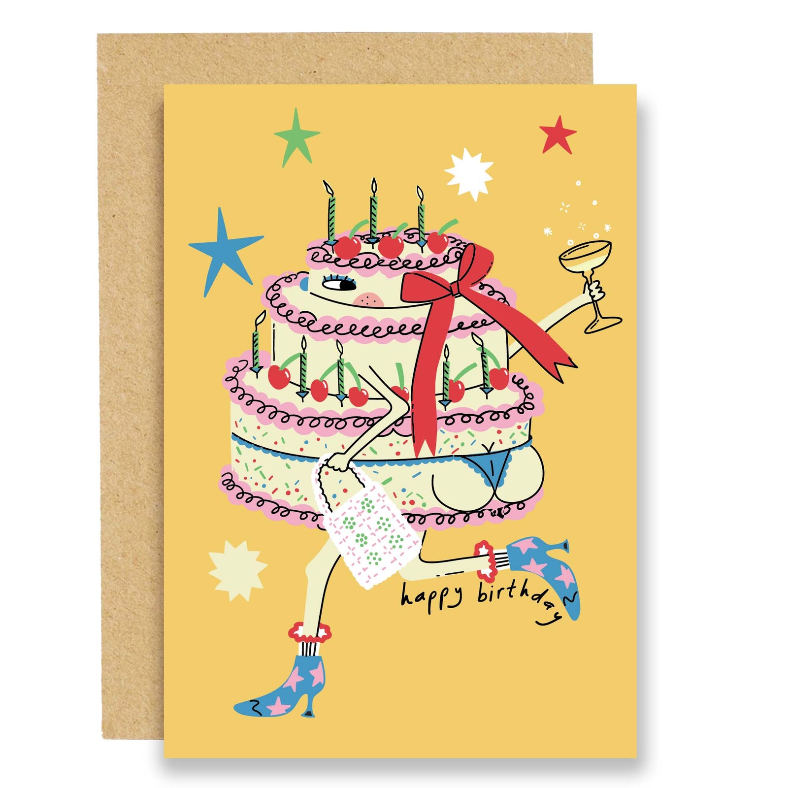 Cake in Boots Birthday Card by penny black