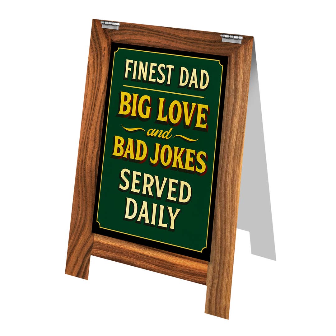 Big Love Bad Jokes Pub Sign Father's Day Card