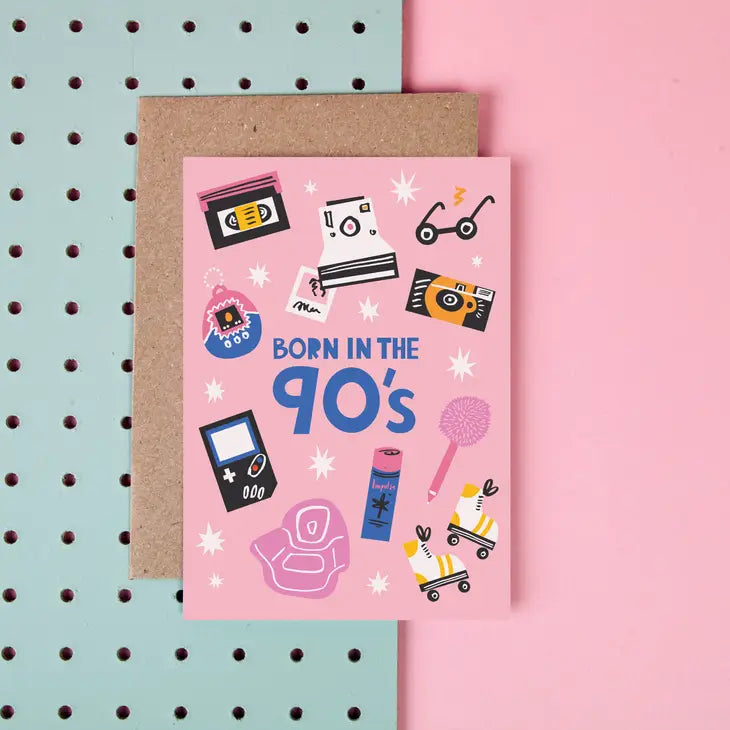 Born in the 90s Nostalgia Birthday Card