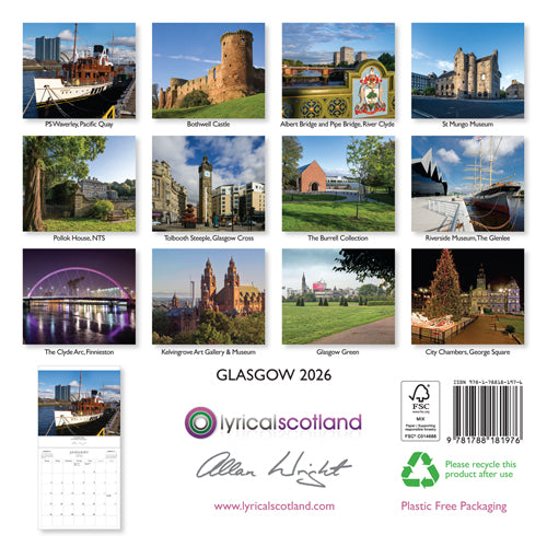 Allan Wright Glasgow 2026 Calendar By Penny Black