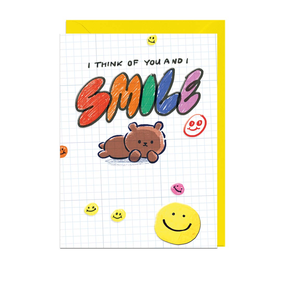Think of You Smile Valentine's Day Card by penny black