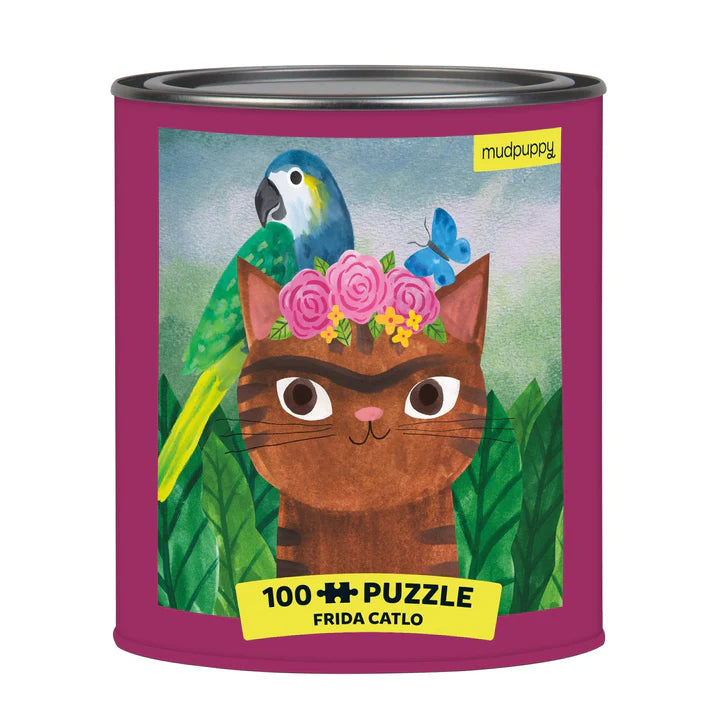 Frida Catlo Artsy Cats Puzzle Tin 100pcs by penny black