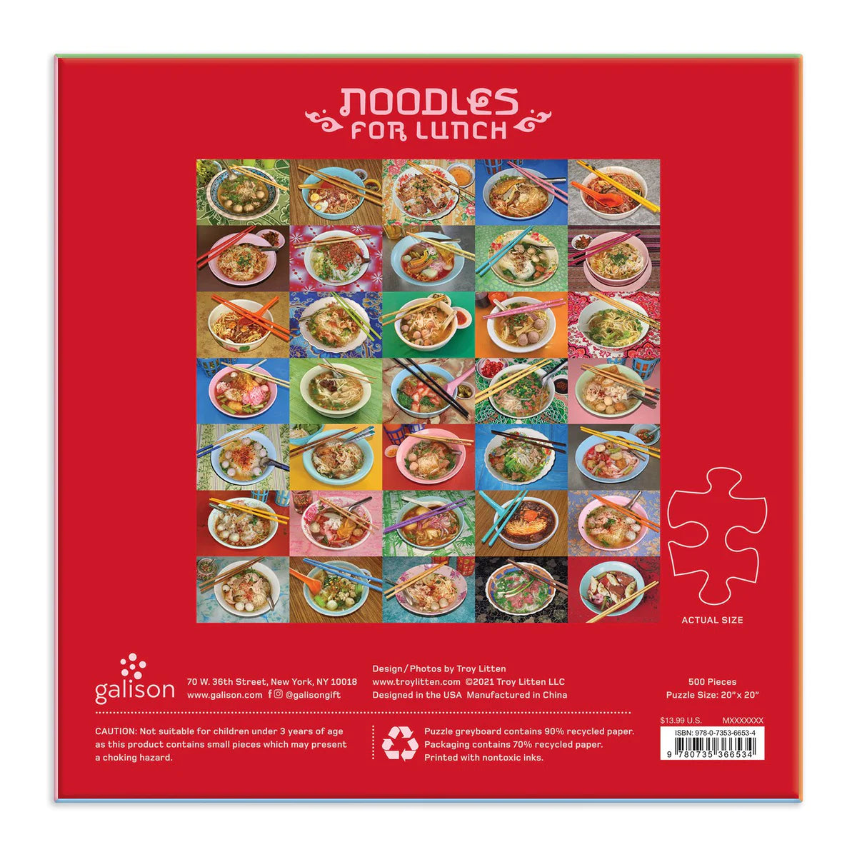 Noodles for Lunch Jigsaw Puzzle 500pcs - back