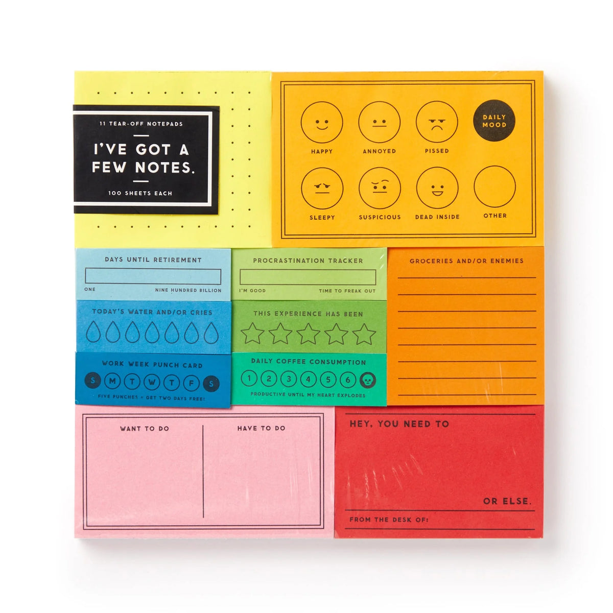 I&#39;ve Got A Few Notes Tear-off Notepad Set