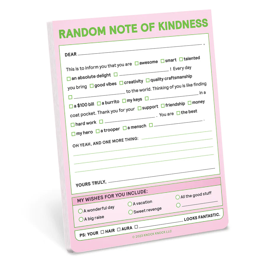 Random Note of Kindness Notepad by penny black