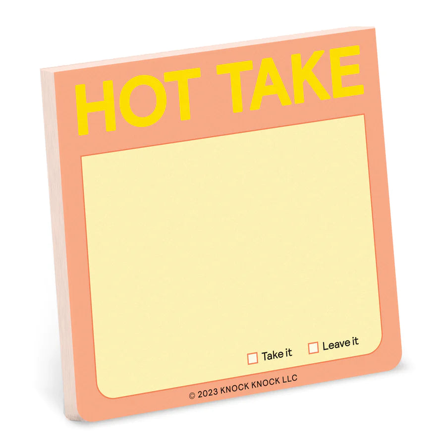Hot Take Sticky Notes by penny black