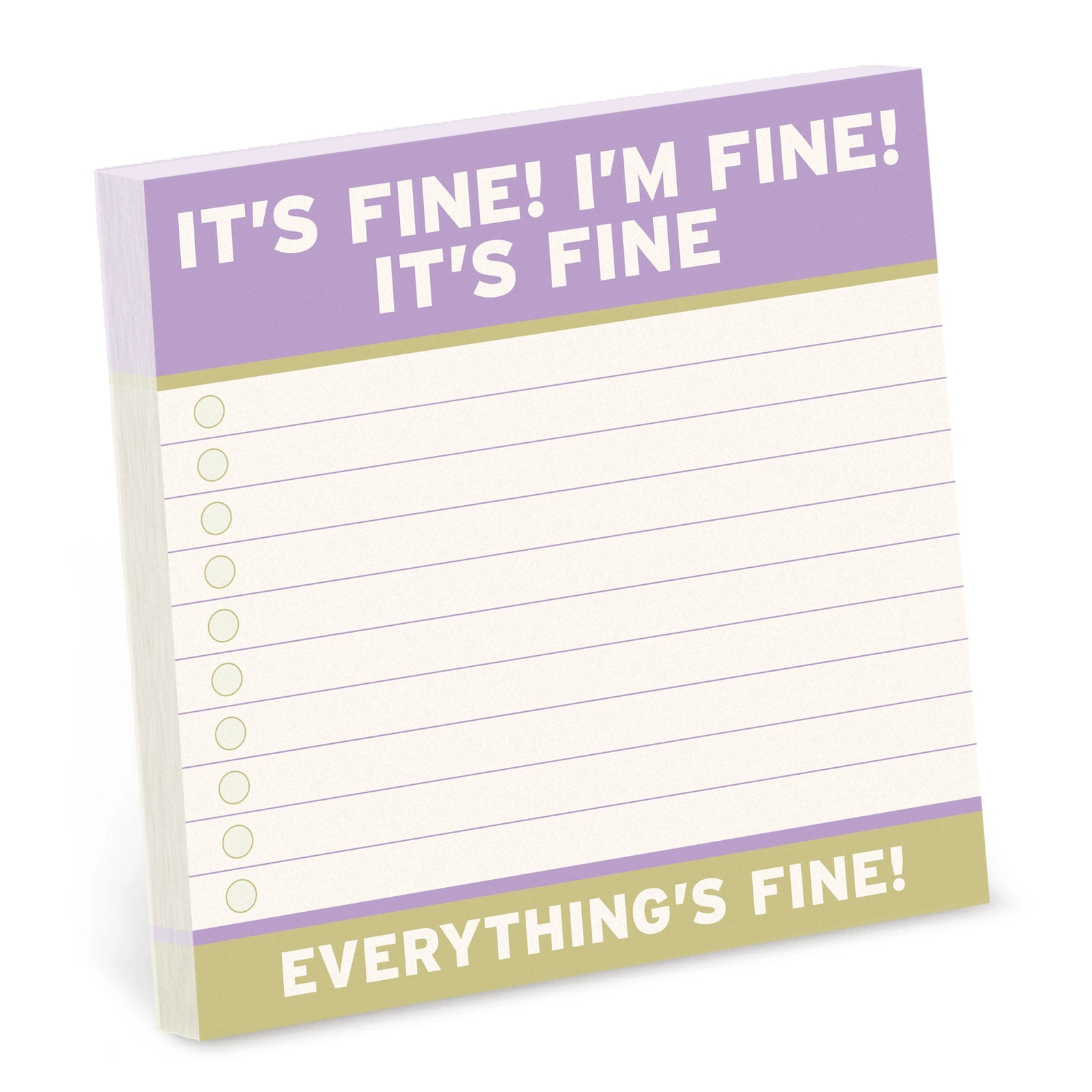 It's Fine I'm Fine Large Sticky Notes by penny black