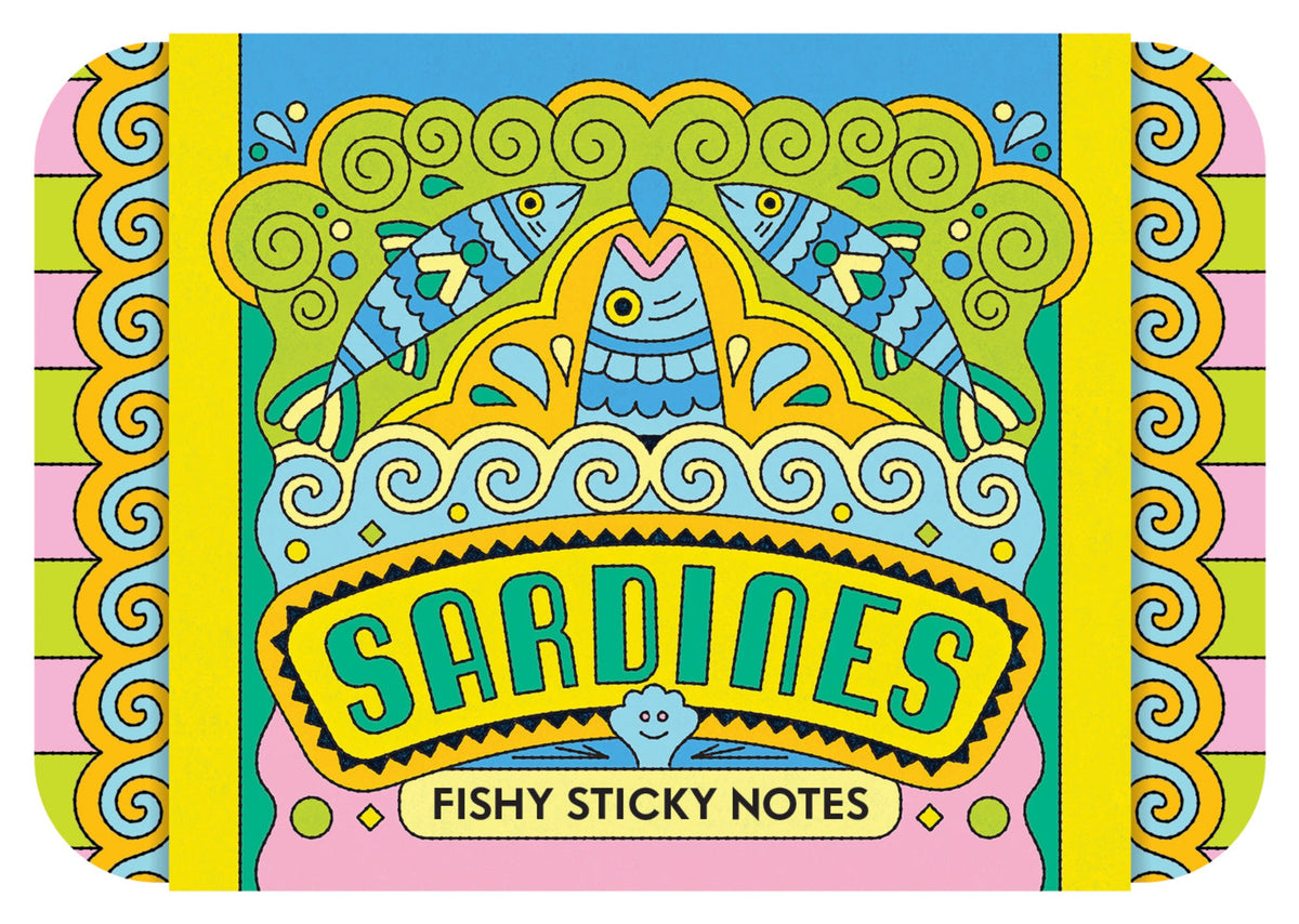 Sardines Tin Fishy Sticky Notes Set By Penny Black