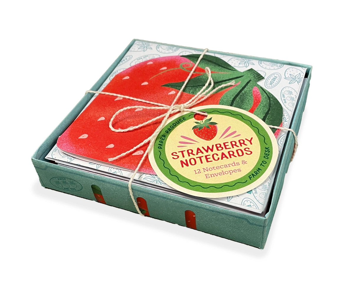 Paper Produce Strawberry Notecards Pack Of 12 By Penny Black