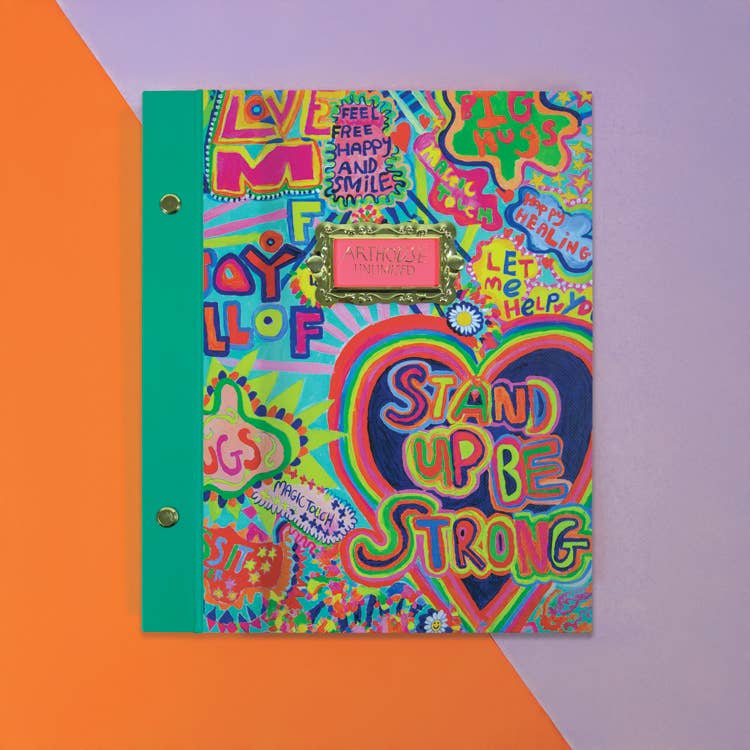 Arthouse Unlimited Full Of Joy A5 Hardback Journal By Penny Black