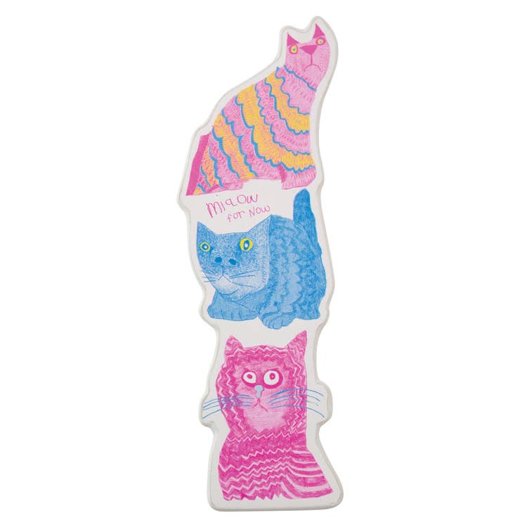 Arthouse Unlimited Miaow For Now Recycled Bookmark By Penny Black