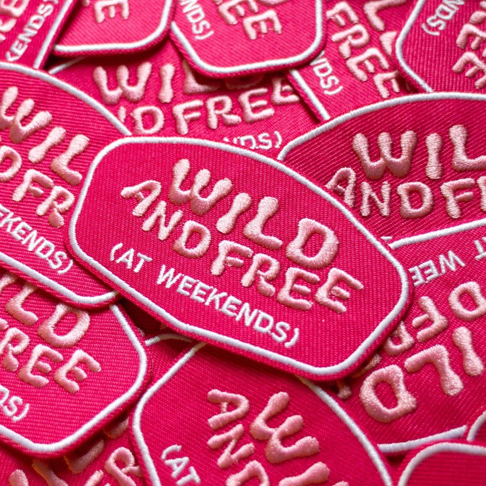 Wild and Free (at weekends) Iron-On Patch by finest imaginary at penny black