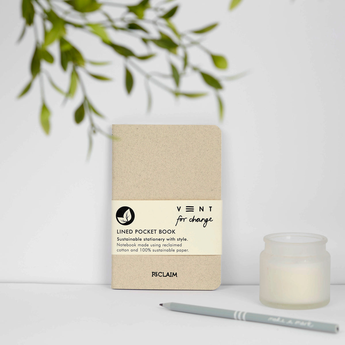 RECLAIM Recycled A6 Lined Notebook in pearl by penny black