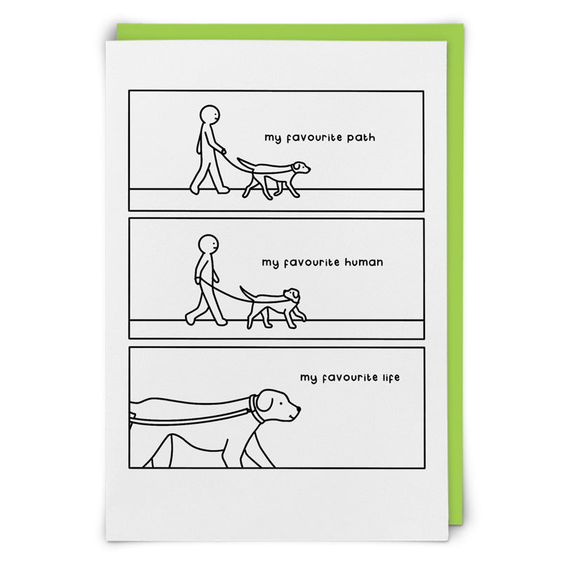 A Dog's Favourite Things Funny Card from Penny Black