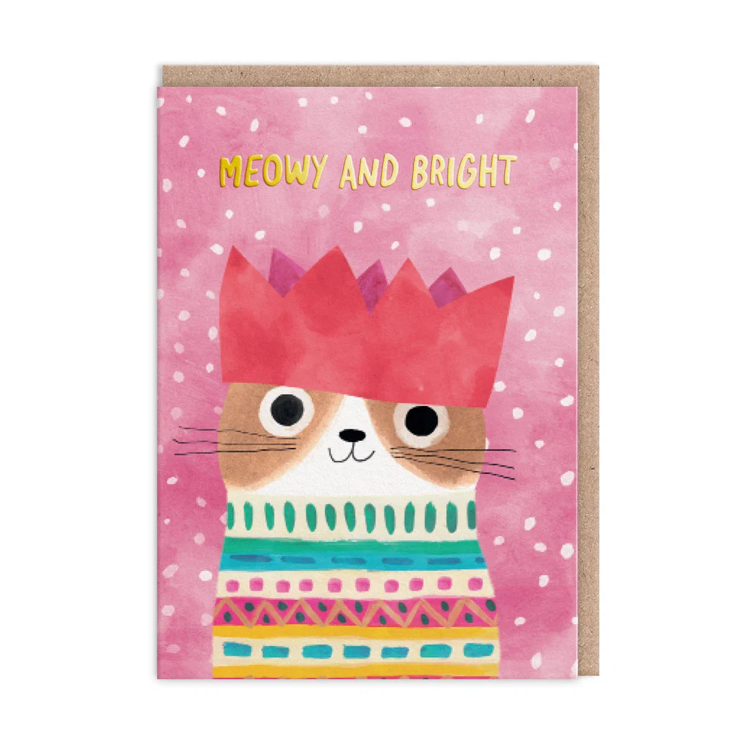 Angela Rozelaar Crown Kitty Christmas Card By Penny Black