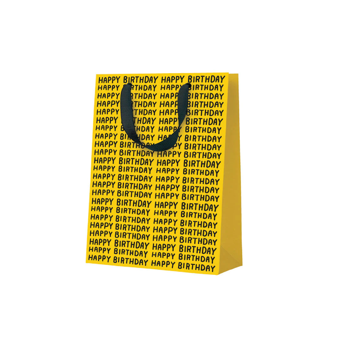Happy Birthday Text Small Gift Bag By Penny Black