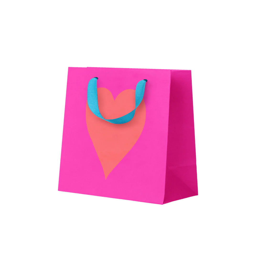 Pink Neon Heart Mini Gift Bag By Penny Black