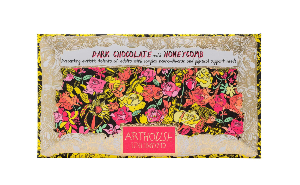 Bee Free Chocolate Bar - Dark Chocolate with Honeycomb by arthouse unlimited at penny black
