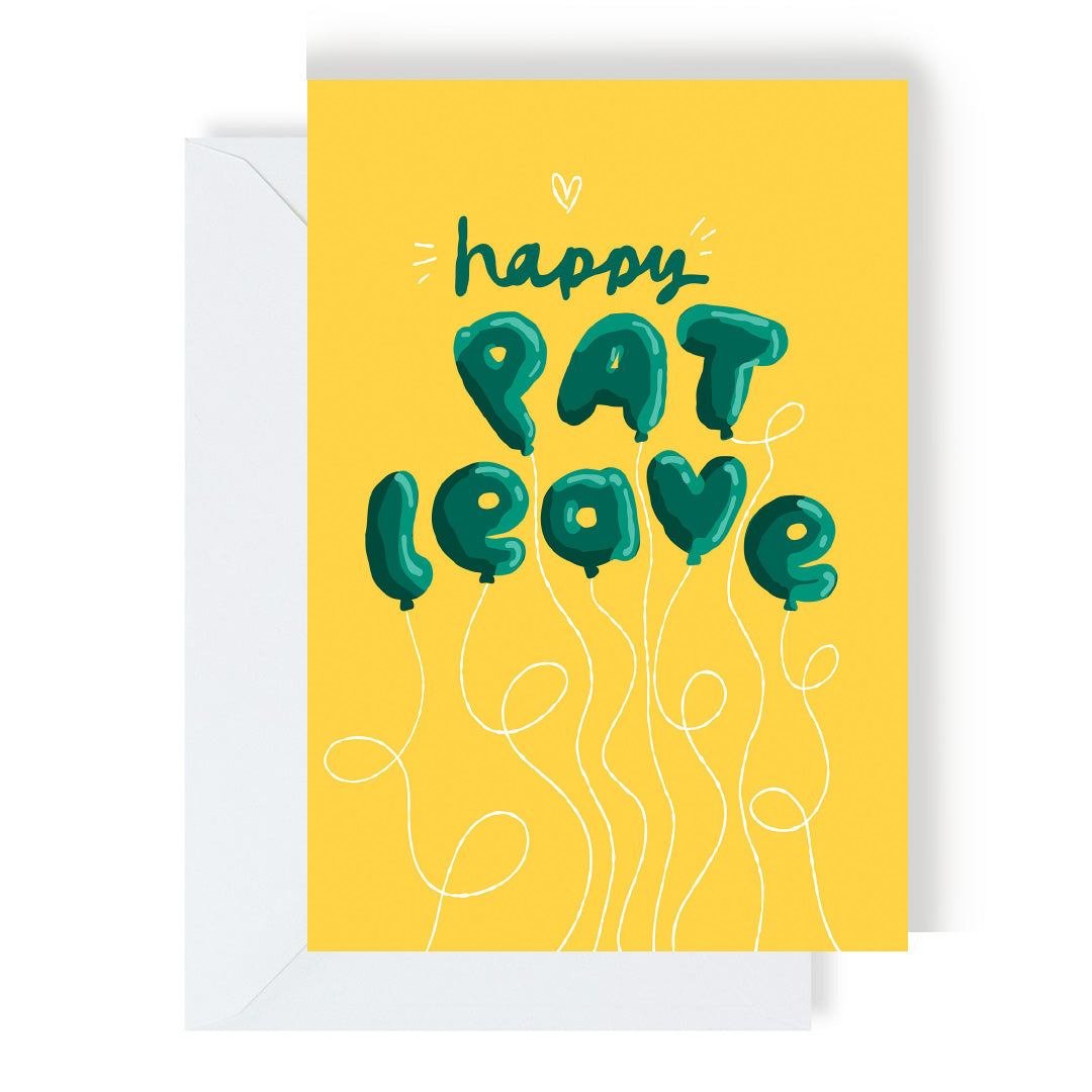 Happy Pat Leave Balloons Card by penny black