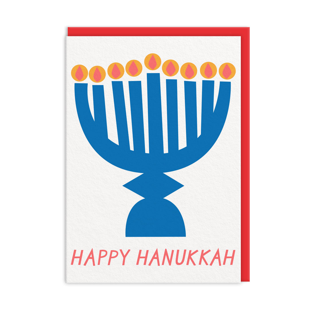 Blue Menorah Happy Hanukkah Card By Penny Black