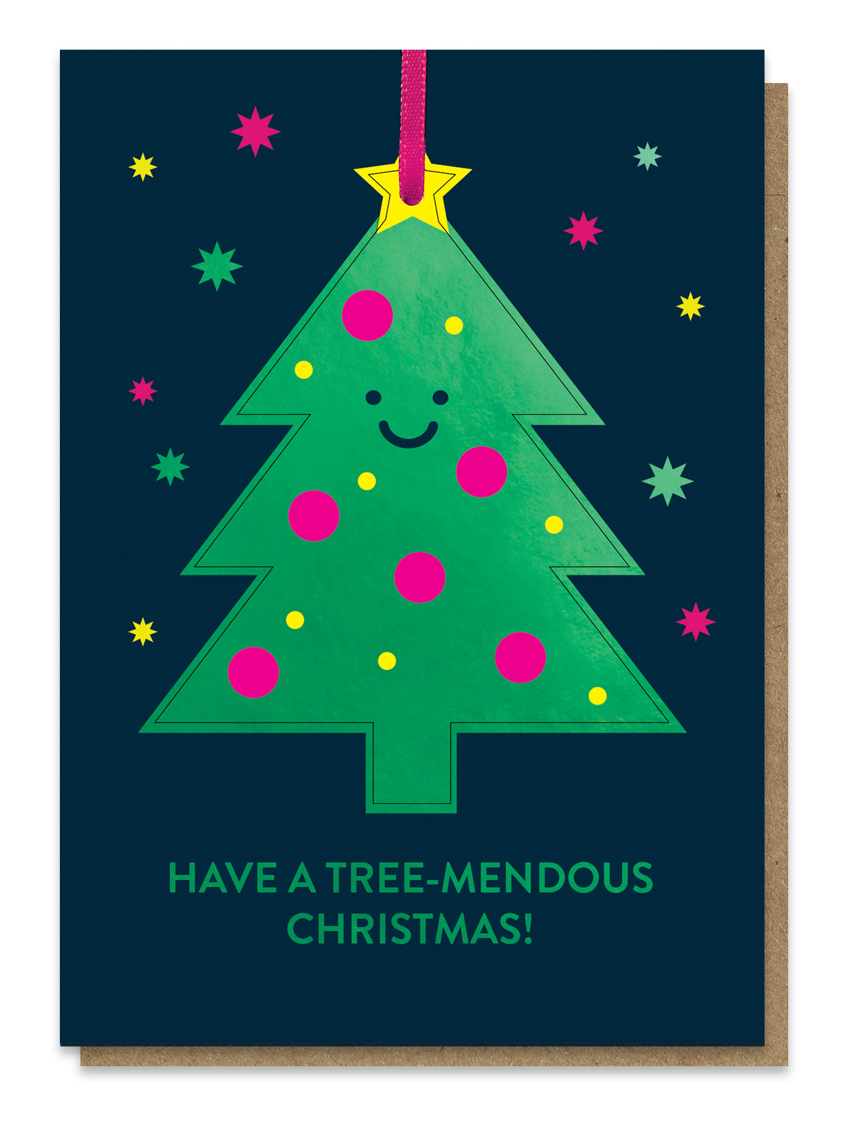 Tree-mendous Letterpress Bauble Christmas Card By Penny Black