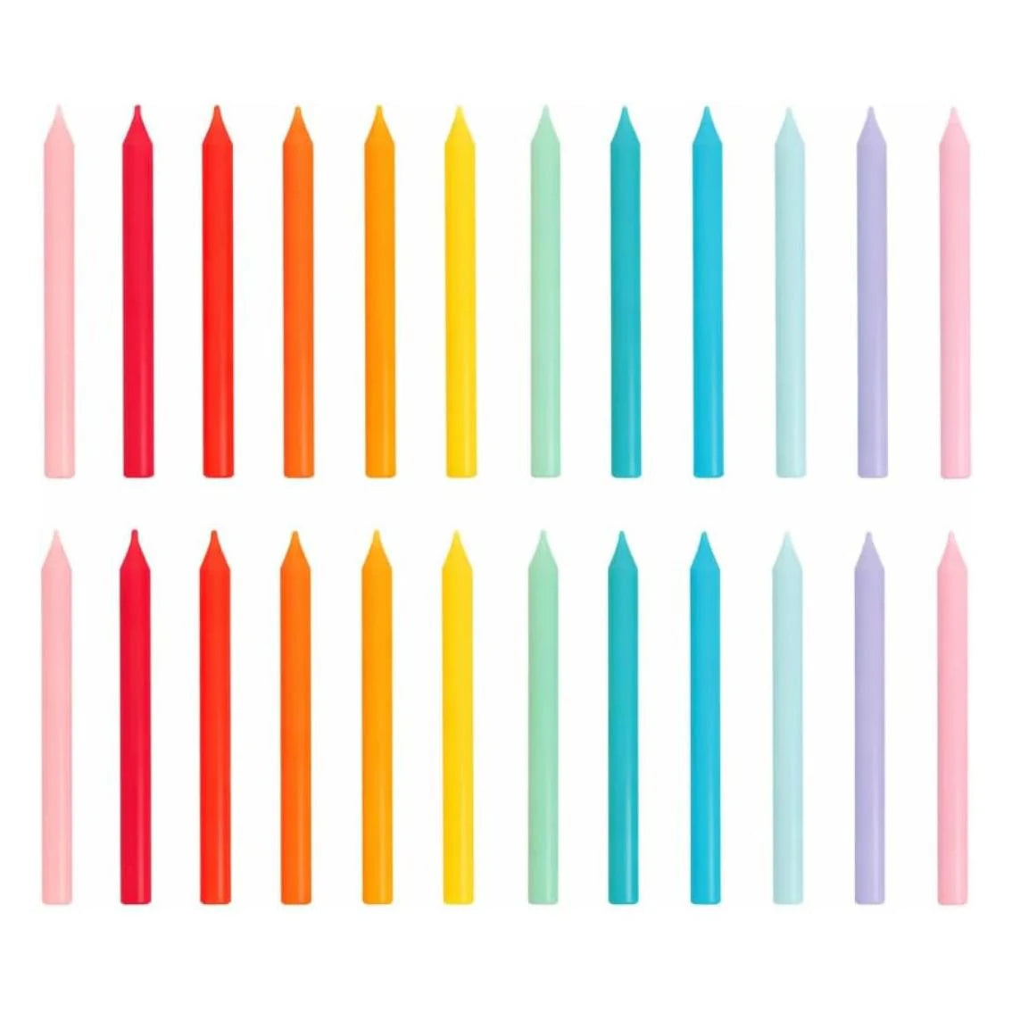 Rainbow Birthday Candles 24 Pack By Penny Black