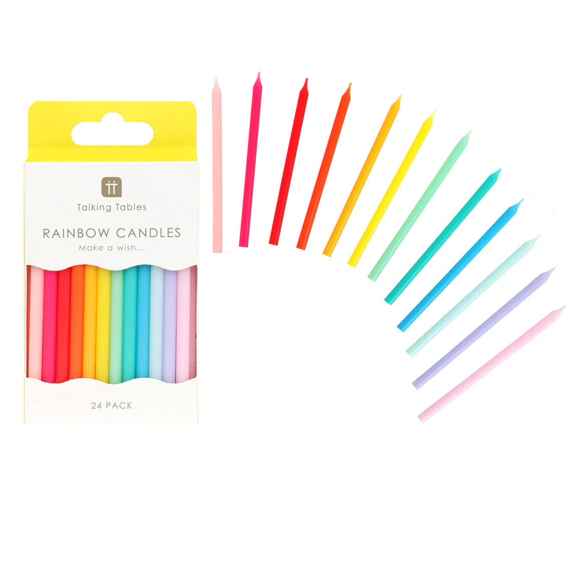 Rainbow Birthday Candles 24 Pack By Penny Black