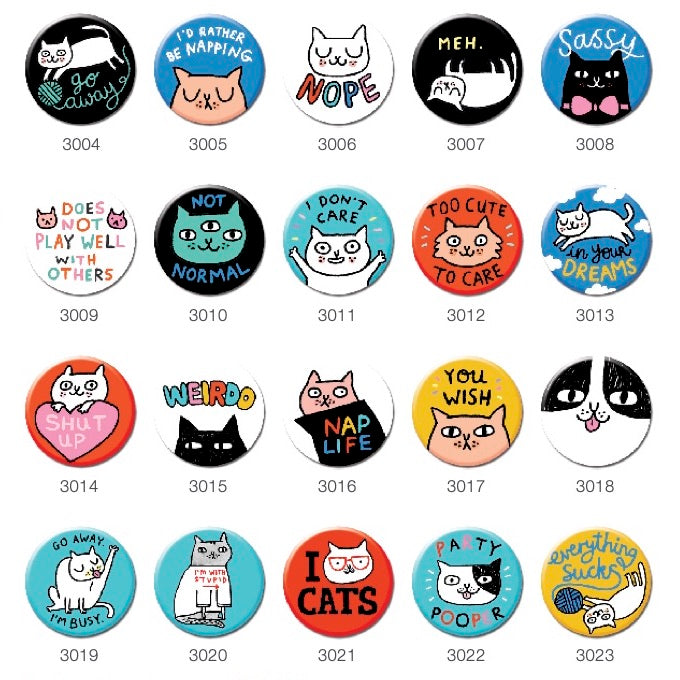 Cattitude Gemma Correll Pin Badge