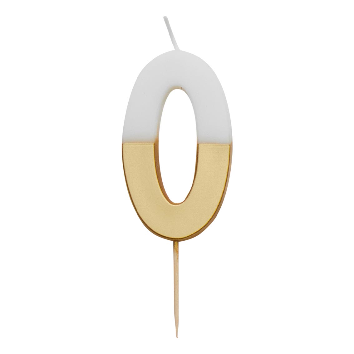 Gold &amp; White Number Candle by talking tables at penny black - 0